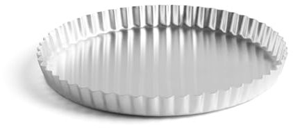 MARCATO Tortiera Tonda Festonata, Stampo per Dolci, Alluminio, 24 cm, Cottura Uniforme, Design Decorativo, Linea Premium.