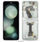 Pantalla AMOLED de 6.7 pulgadas para Samsung Z Flip 5 SM-F731 pantalla táctil de repuesto para Z Flip5 5G LCD (verde con marco)