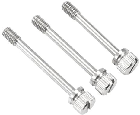M2 M2,5 M3 M4 M5 M6 M8 Rändelschraube Edelstahl Hohe Stufe Schlitzkopfschrauben Handfester Bolzen 2 Stück, 2Stk, M4x12mm