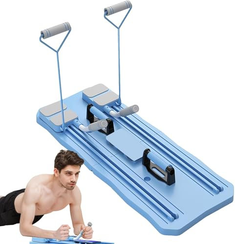 Pilates Reformer, faltbares Reformer-Pates-Maschine für Heimtraining, Pilates-Board, multifunktionales Bauchbrett, Bauchmuskel-Trainer, Bauchmuskel-Trainingsgerät (blau)