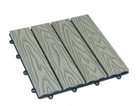 Home Deluxe WPC Klickfliesen BAVARO PREMIUM - Antik 7.5 m² - Holzoptik | Terrassenfliesen Holzfliesen Klickfliese Bodenfliesen