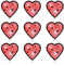 9pcs Spider Patches, Cartoon Heart Shaped Spider Iron On Patches Embroidered Cute Spider Applique Patches for Backpacks Jackets Shirts Skirts Jeans Vests Hats DIY
