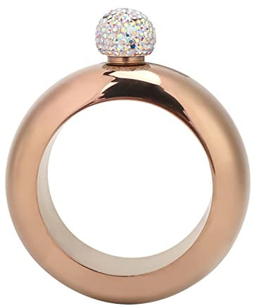 Culnflun Bracelet Jug, Stainless Steel Bracelet Jug Flask Unique Design for Dance Birthday Party Bar Scene (Bright Rose Gold)
