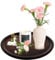 Hisdricus - Bandejas Fecorativas - Bandeja Madera - Bandeja Redonda - Bandeja de Bambú de 30 cm - Diseño Moderno y Minimalista, Ideal para Cocina, Sala de Estar, Comedor, Elegante y Sobria (Marrón)
