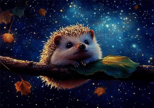 Jigsaw Puzzles for Adults 3000 Hedgehog Impossible Jigsaw for Adults Educational Games Starry Sky Puzzle 3000 Pieces Suitable Beginners and Girl Aged 14 up Also Women Men Beautiful Gifts 122x81cm C-92