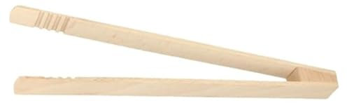 PEEWIT Pince de cuisine en bois pour pain grillé, salade, barbecue 15cm Fabriqué en Europe à partir de bois naturel