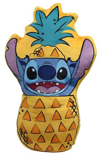 Disney Stitch Ananas Kissen 3D 30x20 cm – Kuschelkissen & Dekokissen aus Polyester – weiches Kinderkissen für Fans – tropisches Design – Geschenkidee