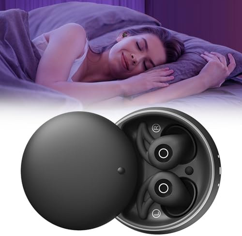 ANC Sleep - Auriculares Bluetooth antironquidos, diseño cómodo para dormir de lado, batería de 24 horas, cancelación de ruido para sueño profundo (negro)