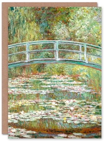 Artery8 Claude Monet Art Card Bridge over a Pond of Water Lilies