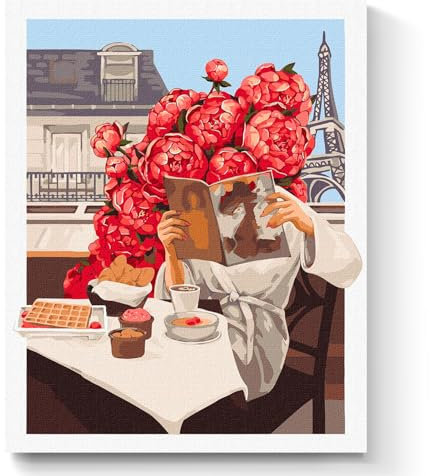 7 Artists Peinture Numero Adulte Blooming Paris Set 40x50 cm | Numero Dart | Peinture Par Numero Adulte | Numéro D'art | Peinture Par Numero | Peinture Numéro | Paint By Numbers