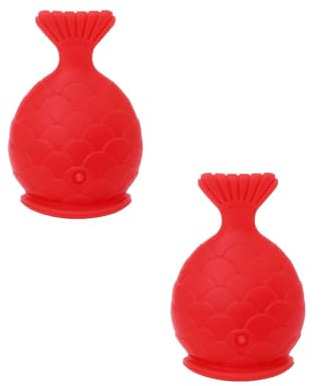 2 Stück Lip Plumper LippenverstäRker, Frauen Tragbarer Fisch FöRmiger Lippenpraller VergrößErer GeräT SchöNheits Werkzeug LäSst Ihre Lippe Mehr Voll Schauen (Rot)