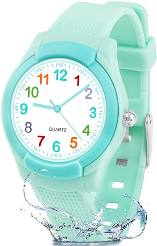 Juboos Kinderuhren,30 M Wasserfeste Kinderuhr,Für Jungen Und Mädchen Zum Lernen Der Zeitablesung, Weiches Armband, Geeignet Für Kinder Von 5 Bis 15 Jahren