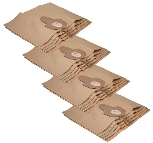 vhbw 20x Staubbeutel kompatibel mit Mauk NTS 20 / NTS20 Staubsauger - 31,5cm x 19cm braun