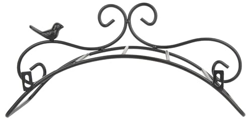 Gucagle Garden Hose Holder Black Antique Style Bird Brackets Water Pipe Storage Iron Spray Paint Material Wall Mounted for Outdoor Garden Decor 13.8 x 6.3in