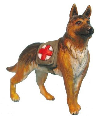 1/35 WWII German Shepherd with medical pack ML27 Military figure garage kit (japan import)