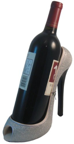 Wild Eye Flaschenhalter mit hohem Absatz, silberfarben