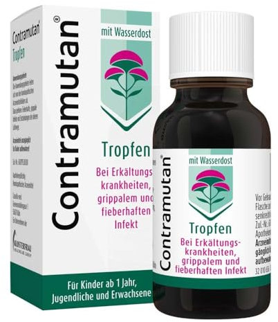 Contramutan Tropfen | 20 ml | bei typischen Erkältungsbeschwerden | mildert den Erkältungsverlauf | für Kinder ab 1 Jahr | homöopathisches Arzneimittel mit indianischen Wasserdost