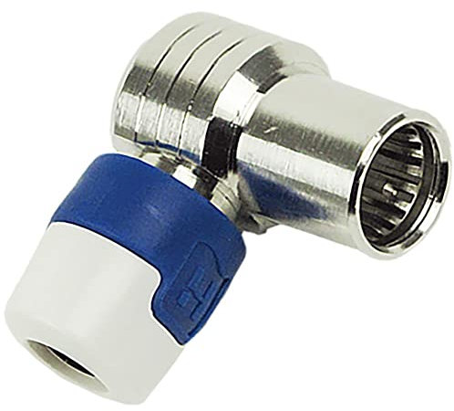 Hirschmann QFA 5 F-connector Male Wit / Blauw