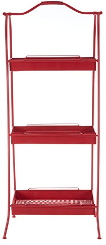 Premier Housewares Premier Housewares Lexa Storage Rack, Metal, Red, 47 x 51 x 116 cm