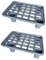 2x Leichtpalette 60x40 Kunststoffpalette im 1/4-Europaletten Maß inkl. gratis Zollstock * Viertel Palette, 2er Set