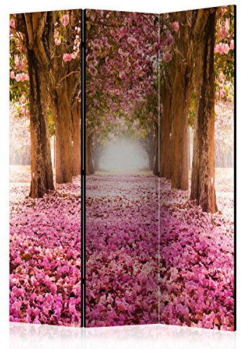 murando - Paravent Raumteiler Innen Wald 135x172 cm 3-teilig Einseitig Raumtrenner Raum Trennwand Holz Room Divider Mobiler Sichtschutz Spanische Wand Raum Abtrennung Bäume Alee c-A-0031-z-b