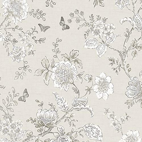 Norwall Fh37541 Papillon en toile papier peint Brique, Taupe, gris, Champignon