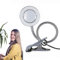 2.5X Lupenleuchte, Vergrößerungs Tischlampe mit Klemme, Clip Schreibtischlampe Flexibler Silikonschlauch Lupe Design zum Lesen Kosmetik Make-up Tattoo Maniküre beleuchtet