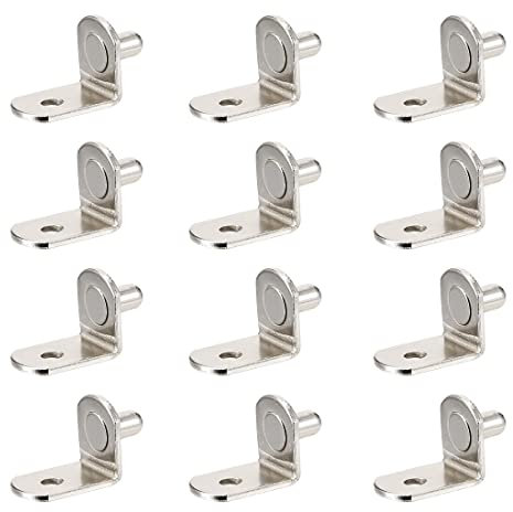 sourcing map 50Stk. Regalstütze 5mm L-Form Stütze Schrank Regal Halterung Keil mit Loch