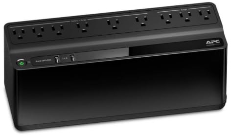 APC Back-UPS 850VA / 450W UPS Battery Backup & Surge Protector, 9 Outlets, Type A Charger, BE850G2 Uninterruptible Power Supply for Home Office & Computer