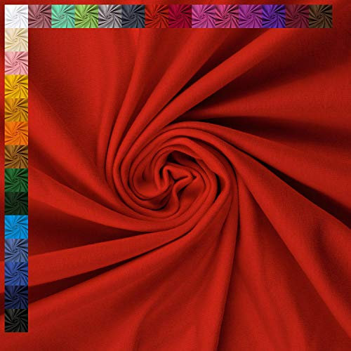 Sweatstoff Eike von Swafing, angeraut, rot, STANDARD 100 by OEKO-TEX (50cm x 155cm)