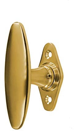 Antikas - Fensterolive Messing patiniert - Fenstergriff, Fensterbeschläge - 9,3x5,2 cm