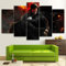Bilder XXL 5 Teile wandbild leinwandbilder Kunstdrucke Superman Black Suit Henry Comic XXL 5 Teiliges Wandbild Mit Rahmen Größe 100x55CM Leinwandbild Wandbilder Cadeau