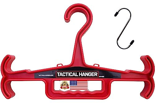 HICE Tactical Hanger | Original Heavy Duty Hanger | 90 kg Tragkraft | für Schutzwesten, Taktische Ausrüstung, Polizei-, Militär- und Tauchausrüstung sowie Überlebensausrüstung (Rot)