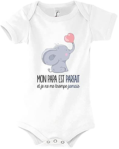 Body Bébé J'Ai de l'amour à Donner si tu ES Un Mon Papa est Parfait Je ne me Trompe jamais | Collection Humour Tendresse Animaux
