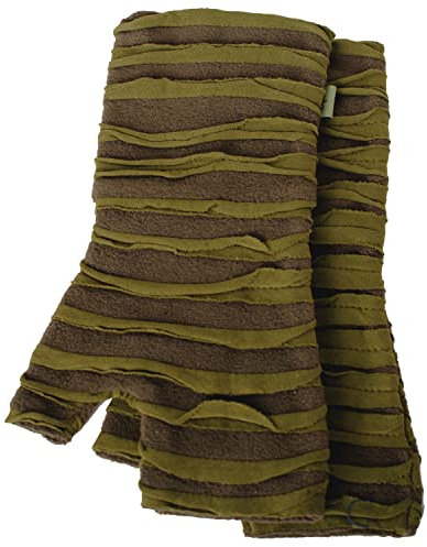 Vishes - alternative Bekleidung - bestickte Handstulpen aus Fleece mit Cutwork - Unikat