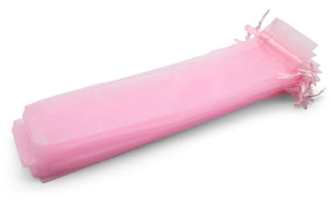 OLILLY 50 buste in organza, 26 x 6 cm, colore: Rosa