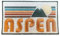 Aspen Patch – Retro Mountain 100% Stickerei zum Aufbügeln oder Aufnähen auf Aspen, Colorado Patch (10,2 x 3,6 cm)