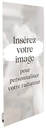 ILO|Radiateur Électrique Mural| Rayonnant| WI-FI Connecté |Design| +38 Décors, Personnalisable| Extra Plat| 750w| Pour pièce de 15m2 |Orientation Vert.|Éco, Silencieux| Fabrication France