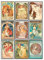 97 Decor Alphonse Mucha Kunstdruck – Jugendstil-Dekor, Alfons Mucha-Poster, Art-Deco-Wandkunst, Kunstposter für Schlafzimmerdekorationen (20.3x25.4 cm, ungerahmt)