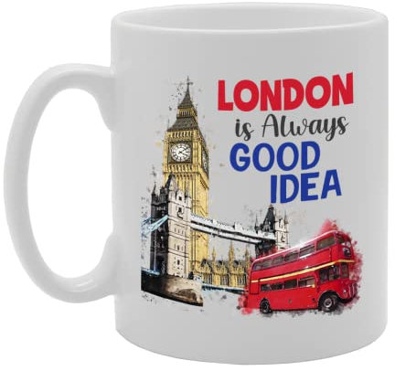 Coralgraph MG6431 - Novelty Gift Printed Coffee Ceramic Mug Featuring Great Britain 4 Design (Big Ben)