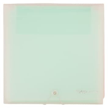 Craftelier - Akkordeonmappe für Papier, Kartonbögen und Scrapbooking-Materialien | Größe 33,6 x 33,3 x 3,5 cm (13.23 x 13.11 x 1.38) - Farbe Transparent und Türkis