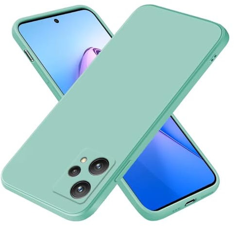 EASSGU Funda para Realme 9 (4G) / 9 Pro+ / 9 Pro+ FreeFire (6.5 Inches), Carcasa de Silicona Suave de TPU - Cian Claro