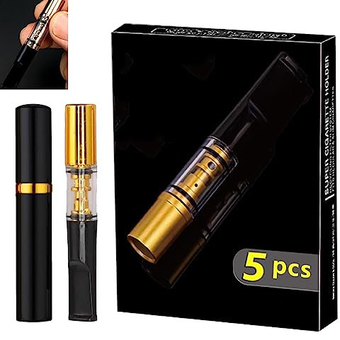 Porte-cigarette à Filtre,Filtre Porte-Cigarette Portable Réutilisable,Clean-Type Filtre Porte-Cigarette,5pcs Filtre à Tabac à fumée Nettoyer Filtre + 1pc Boîte de rangement porte-cigarette