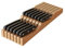 In-Drawer Knife Block Organizer - Bamboo Wood Drawer Knife Organizer-Protecting Knife Organizer Block (Not Included) (Natural, 13 Knives Dock)