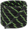 Puzeam 2 Pares Cordones Redondos para Botas, 4.5 mm Cordones Resistentes para Zapatillas de Montaña, Zapatos de Senderismo, Calzado de Seguridad Negro Verde neón 180 cm