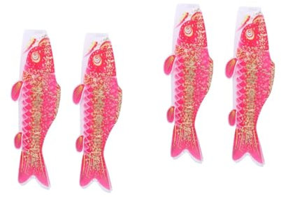 Kisangel Koi Flags Wohnkultur 4 Stück Koi-fisch-dekoratives Banner Japanische Dekoration Für Zu Hause Dekorationen Für Zu Hause Embleme Flagge Hängende Fischwindsocken Fisch Drachen Plugin 3d