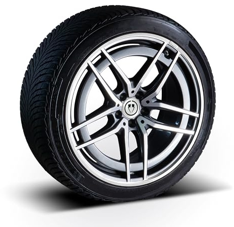 PRIORIM Classic Aluminium 4 x Felgenschutzring, Hochwertiger Schutz für Autoreifen & Felgen, Langlebiger Rundumschutz, Kratzfest & Wetterbeständig, Einfache Montage (Weiß, 22)