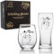 Joymaking Couple's Wine & Beer Glass Set, Wedding & Engagement Gift for Him & Her - 15oz Each