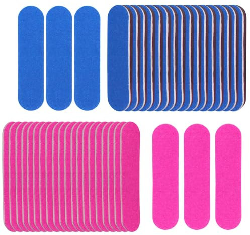 150 Pcs Mini Nail File Disposable Professional Nail File Nail File Set Care Mini Nail Files Professional Manicure Tools for Home and Salon Use 180/240 Grit (150Pcs Blue Pink)