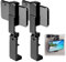 Airplane in Flight Phone Holder, 360° Rotatable Universal Desk Stand Compatible with iPhone/Galaxy Android Phones, Portable Adjustable Mount Travel Essential for Plane,Train,Work (B-Black 2pcs)